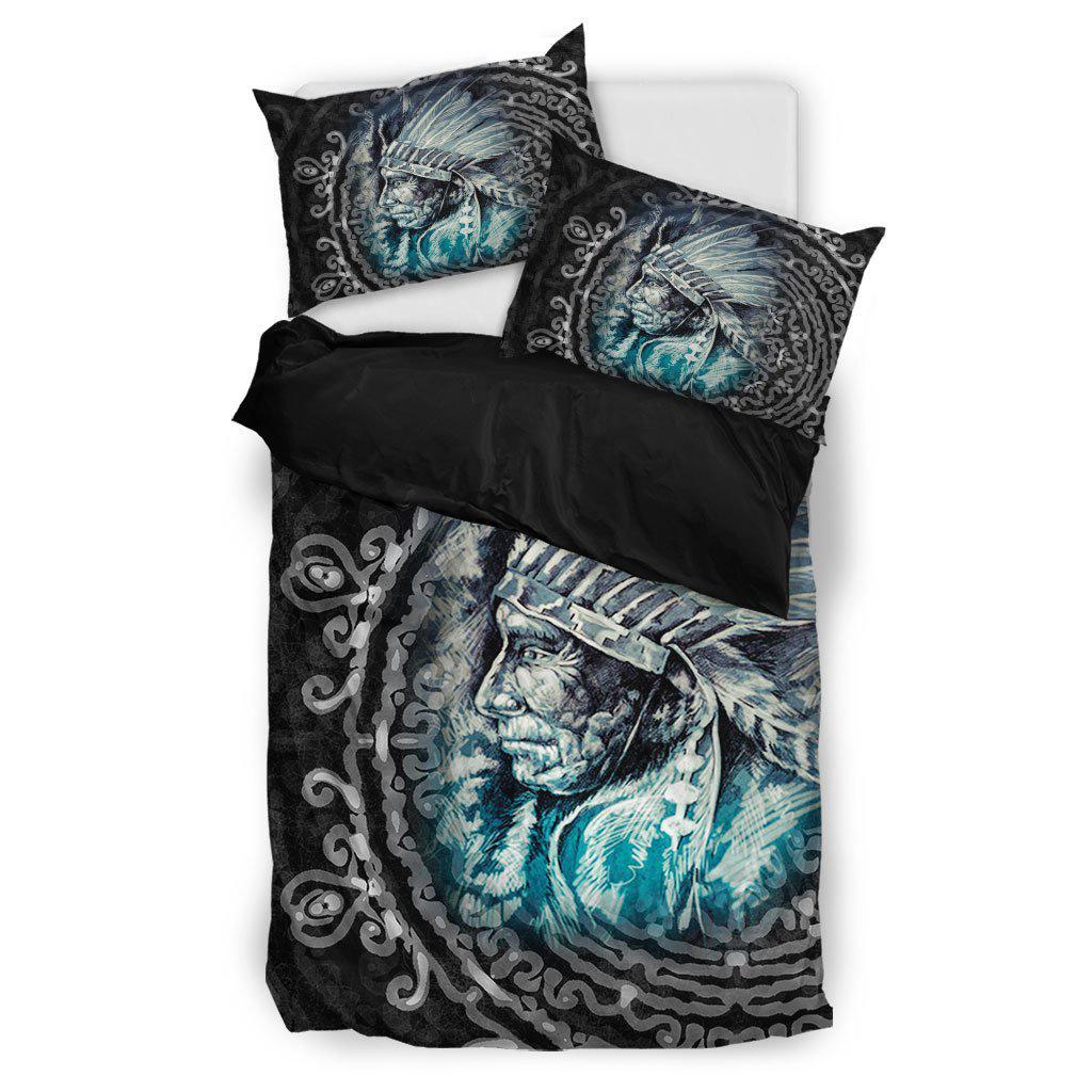 WelcomeNative Native Turquoise Motifs Bedding Set, 3D Bedding Set, All Over Print, Native American