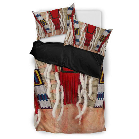 WelcomeNative White Fringed Wire Bedding Set, 3D Bedding Set, All Over Print, Native American