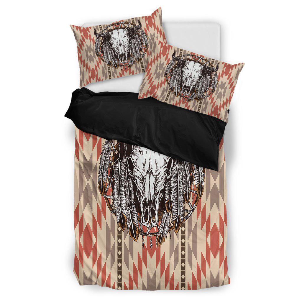 WelcomeNative Dream Buffalo Skull Bedding Set, 3D Bedding Set, All Over Print, Native American
