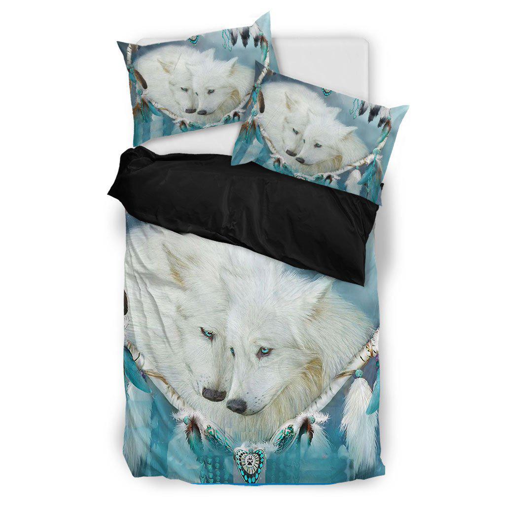 WelcomeNative Lovely Wolf Dream Hoodie Dress, 3D Hoodie Dress,All Over Print Hoodie Dress