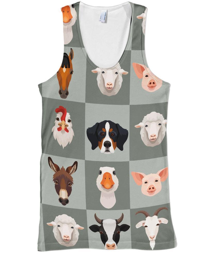 WelcomeNative Love Animals Farmer 3D Hoodie, All Over Print Hoodie, Native American