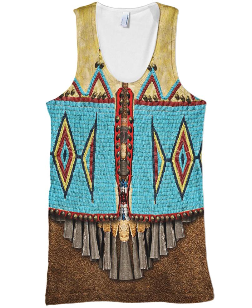 WelcomeNative Native Pattern Blue 3D Hoodie, All Over Print Hoodie, Native American