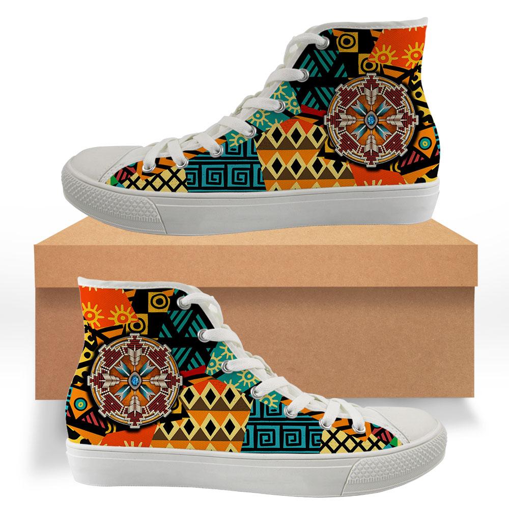WelcomeNative Native Pattern, 3D Shoes, All Over Print Shoes