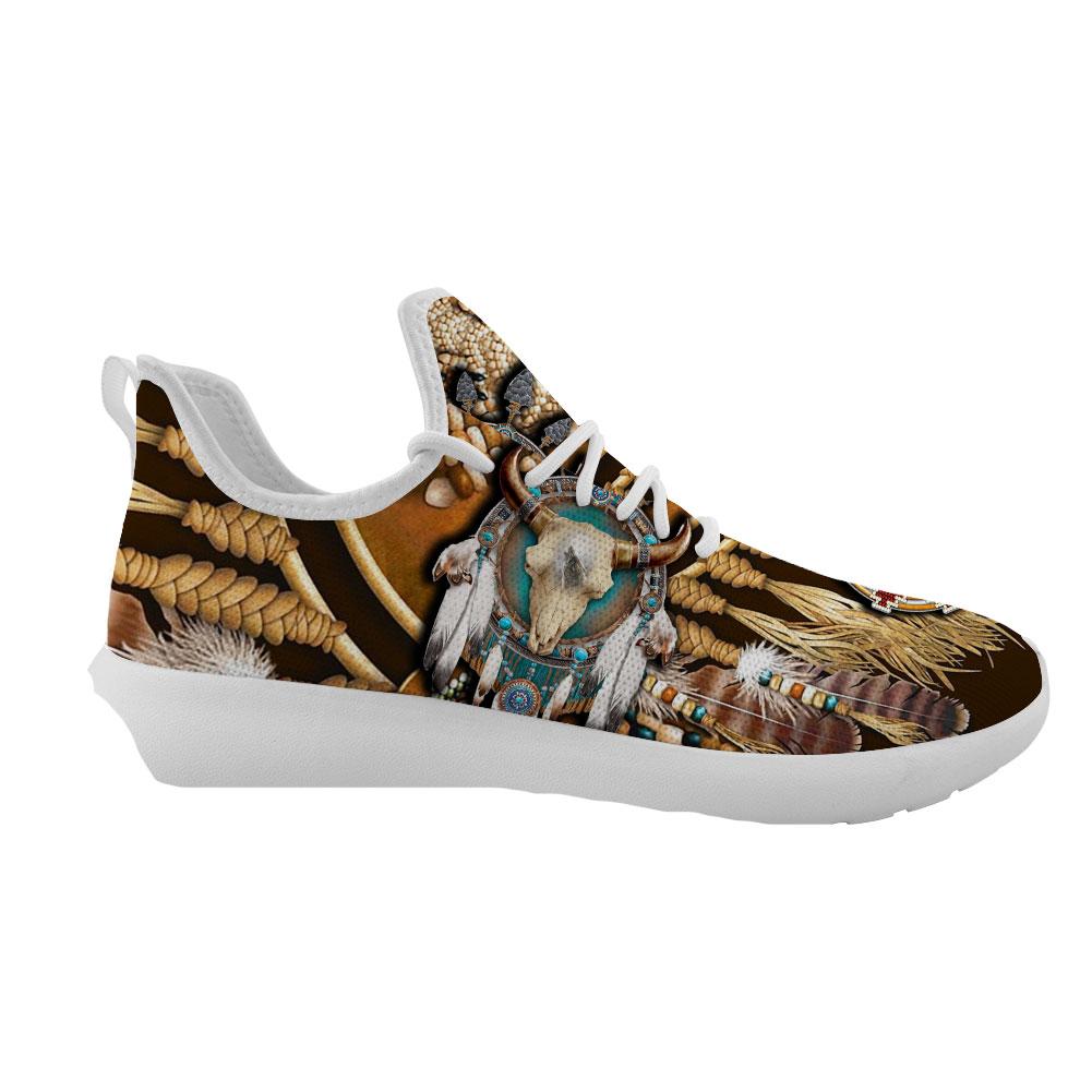 WelcomeNative Buffalo Feather Shoes, 3D Shoes, All Over Print Shoes