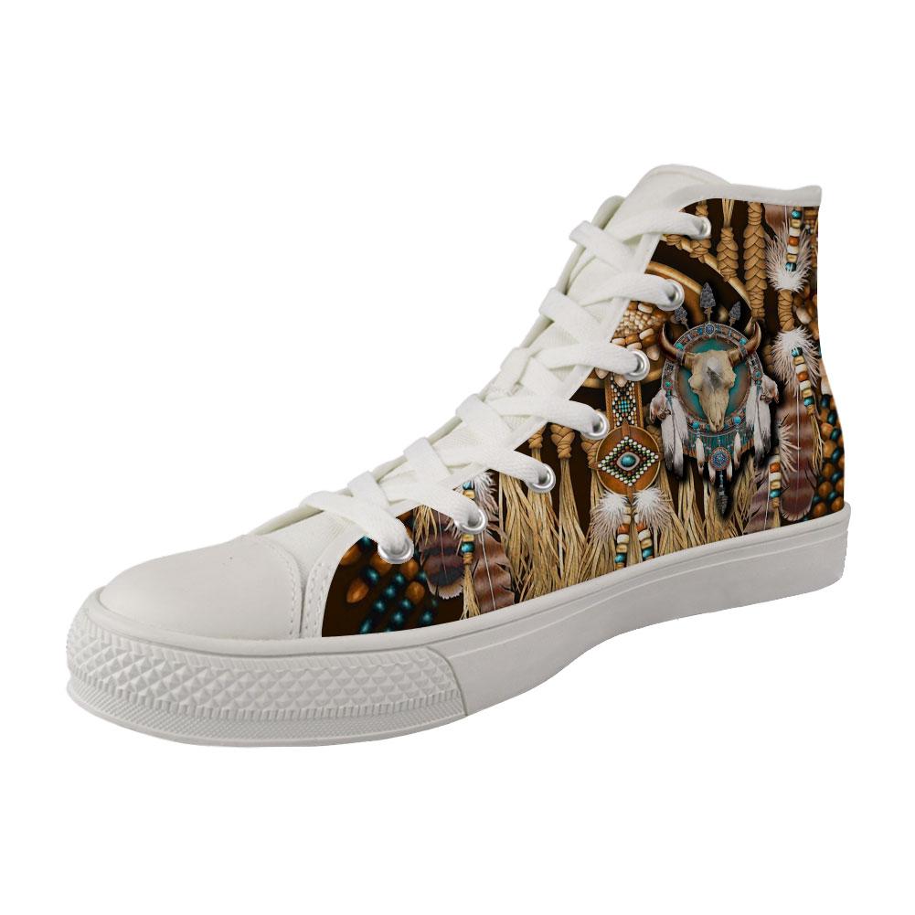 WelcomeNative Buffalo Feather Shoes, 3D Shoes, All Over Print Shoes