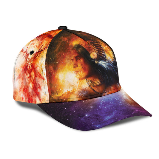 WelcomeNative Native American Man Cap, 3D Cap , All Over Print Cap