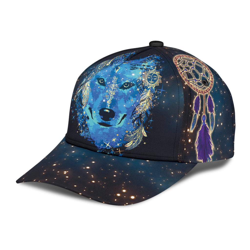 WelcomeNative Native Wolf Cap, 3D Cap , All Over Print Cap