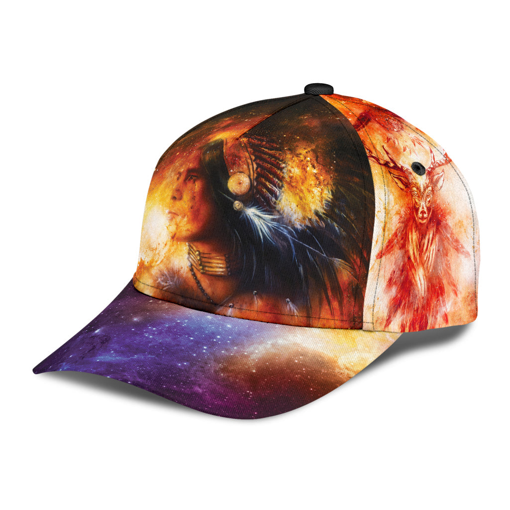 WelcomeNative Native American Man Cap, 3D Cap , All Over Print Cap