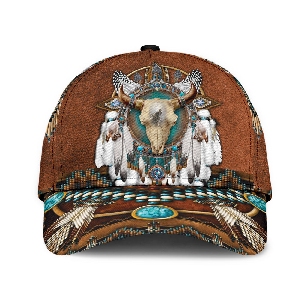 WelcomeNative Native Buffalo Cap, 3D Cap , All Over Print Cap