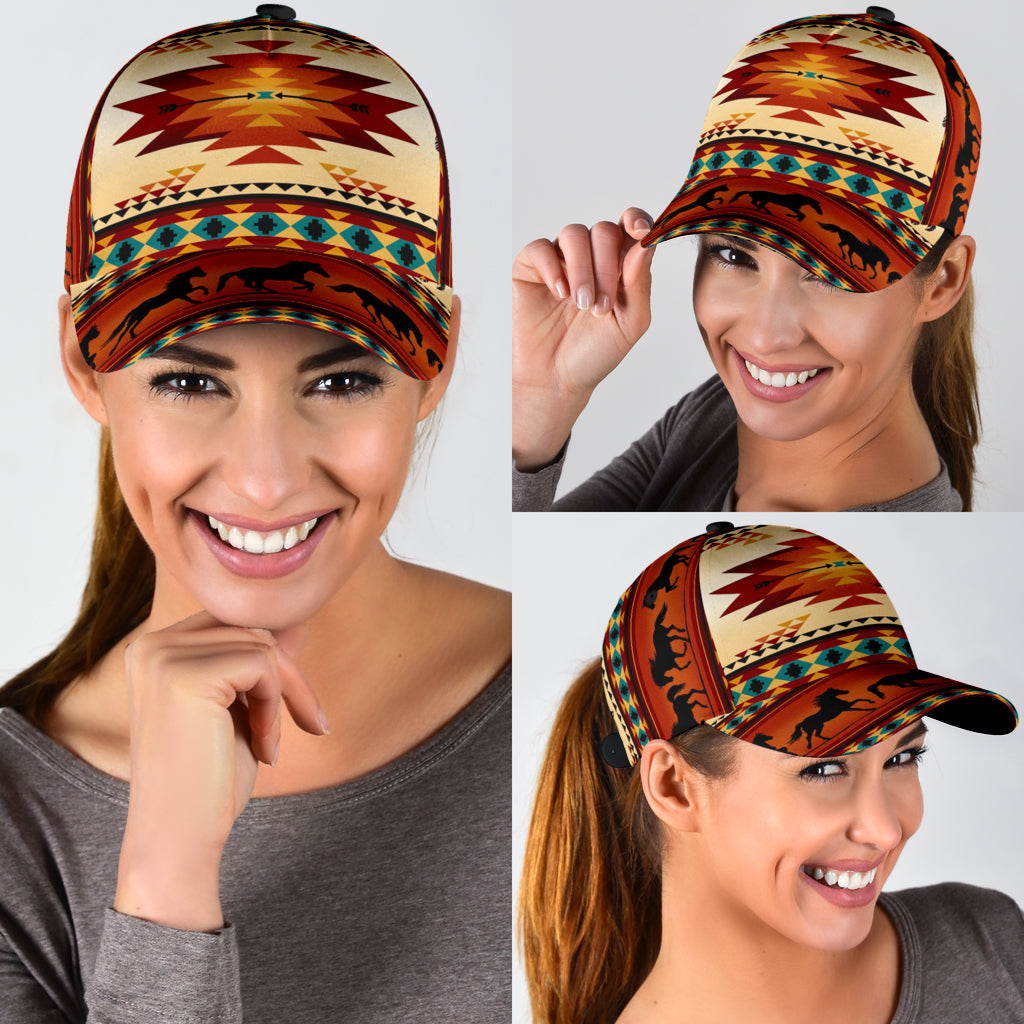 WelcomeNative Native Pattern Cap, 3D Cap , All Over Print Cap