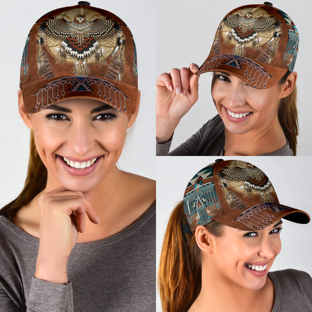 WelcomeNative Native Eagle Cap, 3D Cap , All Over Print Cap