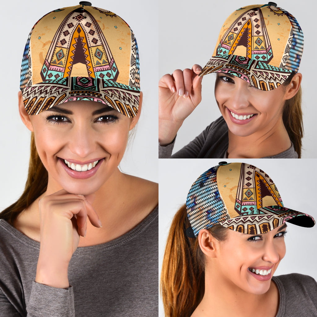 WelcomeNative Native American Pattern Cap, 3D Cap , All Over Print Cap