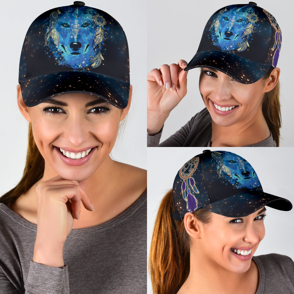 WelcomeNative Native Wolf Cap, 3D Cap , All Over Print Cap