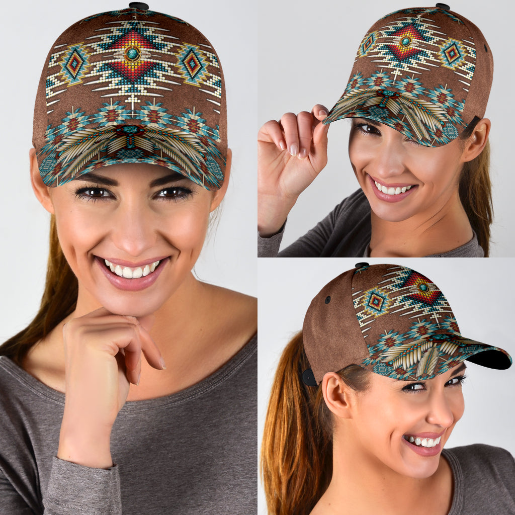 WelcomeNative Native Pattern Cap, 3D Cap , All Over Print Cap