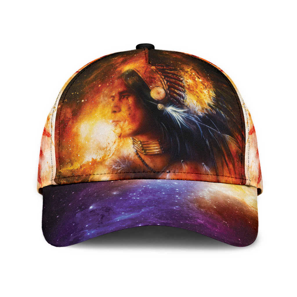 WelcomeNative Native American Man Cap, 3D Cap , All Over Print Cap