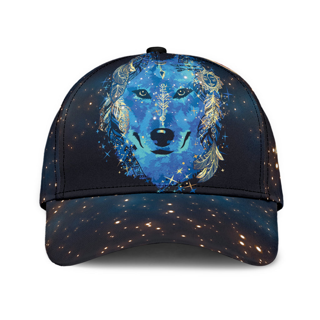 WelcomeNative Native Wolf Cap, 3D Cap , All Over Print Cap