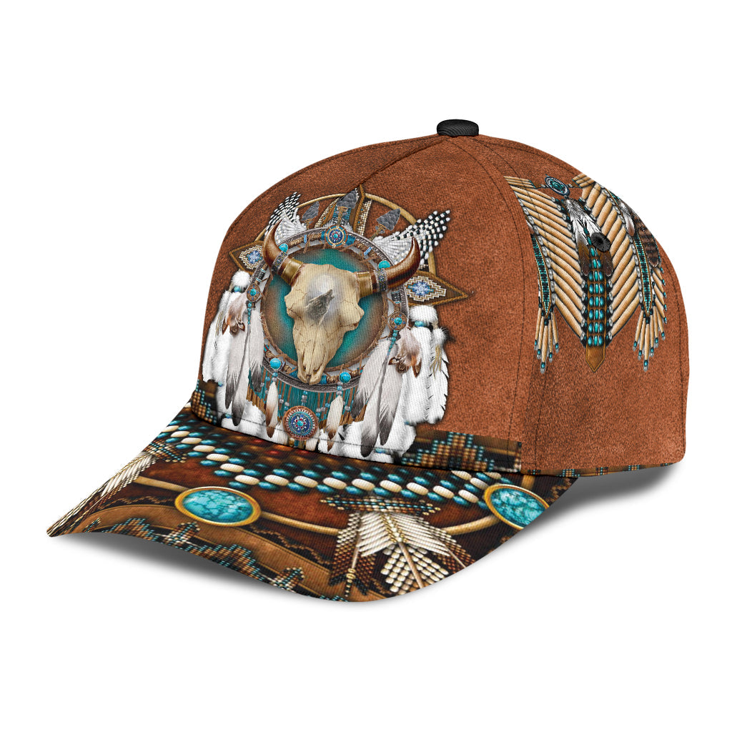 WelcomeNative Native Buffalo Cap, 3D Cap , All Over Print Cap