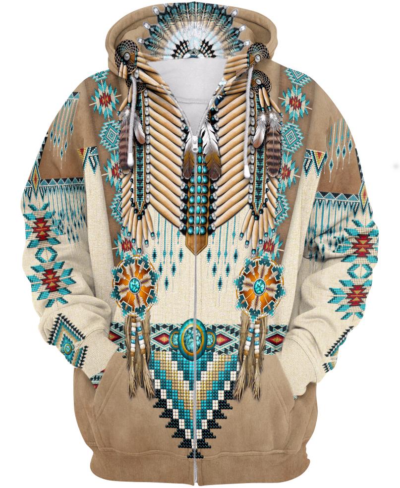 WelcomeNative Native Pattern Beautiful  3D Hoodie, All Over Print Hoodie, Native American