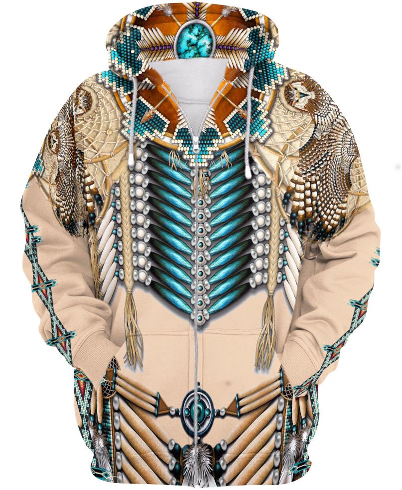 WelcomeNative Border Motifs 3D Hoodie, All Over Print Hoodie, Native American