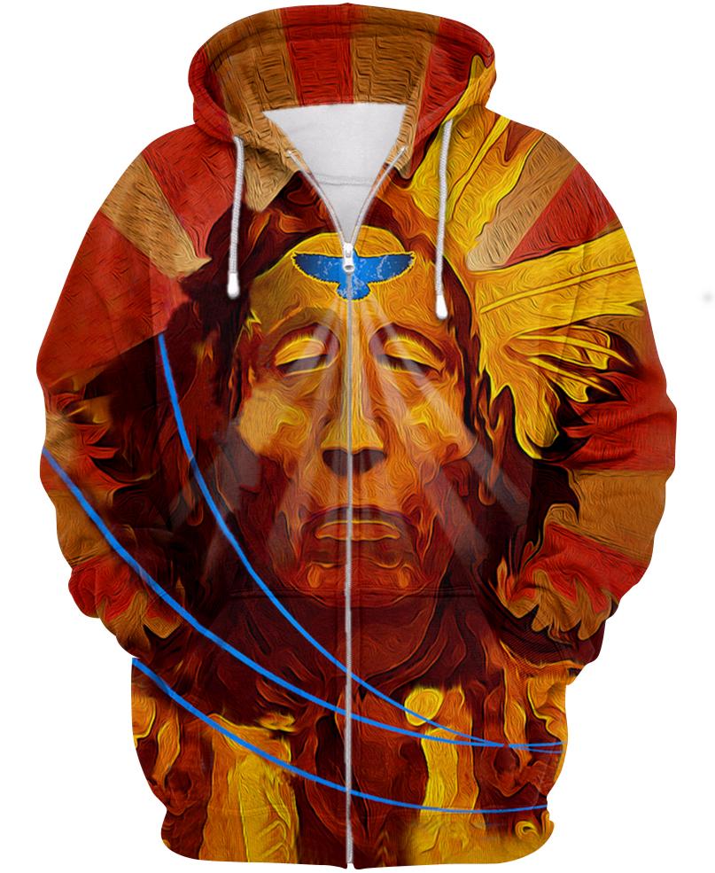 WelcomeNative Native Face 3D Hoodie, All Over Print Hoodie, Native American